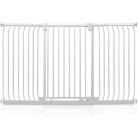 Safetots - Extra Tall Elite Safety Gate, 179cm - 188cm, Matt White, Extra Tall 96.8cm in Height, Pressure Fit Stair Gate