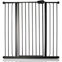 Safetots - Extra Tall Metal Safety Gate Pressure Fit, 100.8cm - 108.4cm, Matt Black, 104cm in Height, Extra Tall Baby Gate