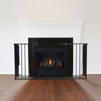 Safetots - Multi Panel Fire Surround, 51cm Deep x 138cm Wide, Black, 70cm Tall, Child and Pet Safety, Baby and Toddler Fire Guard