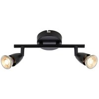 Saxby Amalfi Twin Ceiling Spotlight 2 Light Matt Black Paint