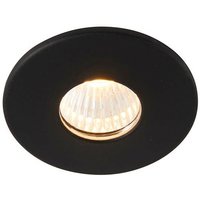 Saxby LALO LED Bathroom Recessed Fixed Clear Acrylic and Matt Black Paint 3000K IP44
