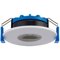 Saxby Lighting - Saxby Shieldslim IP65 7W Recessed Downlight Matt White Paint IP65