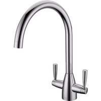 Scott&james - Danti Dual Handle Kitchen Mixer Tap - Brushed Steel - Brushed Steel - Brushed Steel