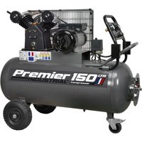 Sealey SAC3153B Premier 150L Belt Drive Air Compressor with Front Control Panel 3hp