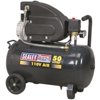 Sealey - SAC5020E 110v Workshop Portable Compressor 50 Litre Direct Drive 2hp