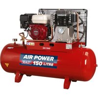 Sealey - SA1565 150L Belt Drive Air Compressor with Petrol Engine 6.5hp