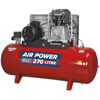 Sealey SAC52775B 270L Belt Drive Air Compressor with Cast Cylinders 7.5hp 3ph 2-Stage