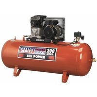 Sealey - Air Compressor 200L Belt Drive 3hp with Cast Cylinders SAC1203B
