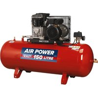 Sealey - Air Compressor 150L Belt Drive 3hp with Cast Cylinders SAC1153B