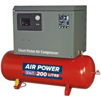 Sealey - SAC2203BLN 200L Low Noise Belt Drive Air Compressor with Cast Cylinders 3hp