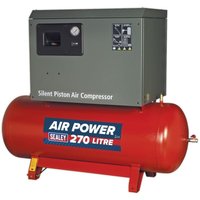 Sealey - SAC72775BLN 270L Low Noise Belt Drive Air Compressor with Cast Cylinders 7.5hp 3ph 2-Stage