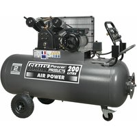 Sealey Air Compressor 200L Belt Drive 3hp with Front Control Panel SAC3203B
