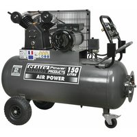 Sealey - Air Compressor 150L Belt Drive 3hp with Front Control Panel SAC3153B