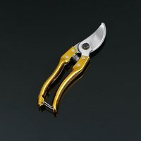 Aougo - Secateurs lockable pruning shears one hand garden pruner gold