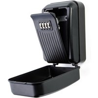 Combination safe – Wall-mounted outdoor key safe – Large internal storage space for house or office keys with a sturdy 4-digit lock