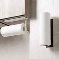 Odipie - Self-adhesive paper towel holder, dispenser, paper towel holder, wall-mounted kitchen roll holder for kitchen cabinet or bathroom, npterbl
