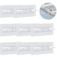 Self-adhesive shelf brackets, 8 pieces, shelf support pegs, 30 kg load capacity, for cabinets, glass shelves