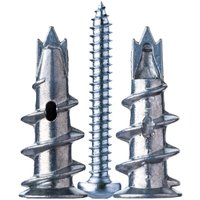 Tinor - Self-drilling anchors, 20 pieces. Metal self-drilling anchors with screws. For fixing in concrete, bricks, plasterboard, etc.