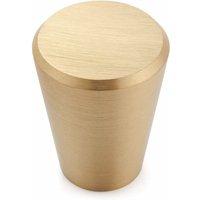 Set of 10 Door Knobs Solid Pure Brass Cabinet Knob for Cupboards, Drawer and Cabinet Gold 20mm Cone