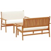 Vidaxl - Garden Sofa Set 3 pcs Brown 75 x 45 x 38cm Solid Acacia wood