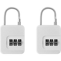 Set of 2 child safety locks, reusable cupboard locks with 3-digit code, for suitcases, backpacks, gym lockers & dorm rooms, for travel and everyday