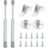 Set of 2 hydraulic gas springs - 100 Nm/10 kg - Compression spring fittings - Soft-close hinges - For furniture doors