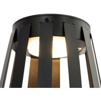 Set of 2 Outdoor Table Lamps Black Incl. led 3-Step Dimmable Solar and Rechargeable - Penny