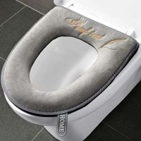 Set of 2 soft and thick toilet seat covers with handle for toilet seat - Washable - Fits all oval toilet seats
