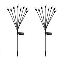 Tinor - Set of 2 solar lamps, led, IP65, fixed, light sensor, black