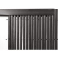 Set of 3 Garden Privacy 1M Profile Cover for Mat Screen Border Panel Fence, Dark grey