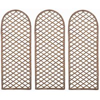 Set of 3 Willow Trellis With Curved Top (120cm x 45cm)