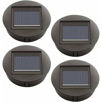 Set of 4 replacement solar lights with LED bulbs, replacement for top solar lights, LED solar panel lantern cover for outdoor hanging garden lantern,