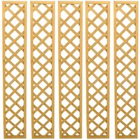 Set of 5 Wooden Framed Square Trellis Panels (180cm x 30cm)