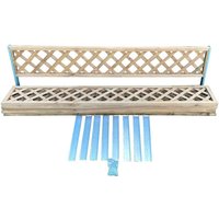 Set of 5 Wooden Framed Square Trellis Panels (180cm x 30cm) with Brackets