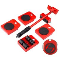 Set of wheels for transporting furniture