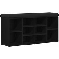 Vidaxl - Shoe Bench with Storage Black 100 x 30 x 48 cm Engineered wood
