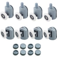 Sliding Shower Door Rollers, 8 Pack Shower Door Rollers, 23mm Shower Door Rollers, Shower Cabin Rollers for Bathroom, 4 Upper and 4 Lower