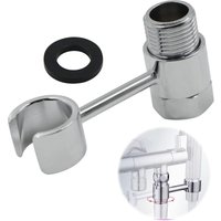 Tinor - Shower Head Holder Bracket - 20mm Connection Universal Adjustable 360° Door Nut Wall Mounted Bathroom Toilet Lance Hand Replaceable Without