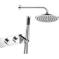 Signature Revive Pack One Twin Concealed Mixer Shower with Handset and ABS Fixed Head - Chrome