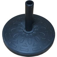 Signature Weave - 15kg Round Concrete Parasol Sun Umbrella Base Weight Black