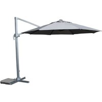 Signature Weave - 3x3M Square Roma Parasol Umbrella Grey and led Solar Strip Lights