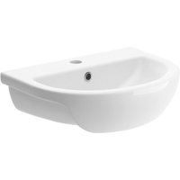 Signature - Zeus Semi-Recessed Basin 500mm Wide - 1 Tap Hole