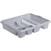 1 x Silver Large Dish Drainer With Integral Handles