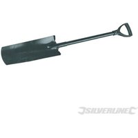 Silverline - Drainage Spade Steel Handle Post Hole Trench 1150mm Shovel Tool GT38