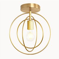 Simple Indoor Ceiling Light Creative Round Chandelier Modern Ceiling Lamp Rotatable Lampshade Gold