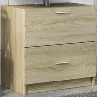 Sink Cabinet Sonoma Oak 59x37x59 cm Engineered Wood Vidaxl