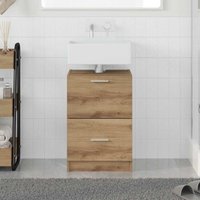 Sink Cabinet Artisan Oak 40x37x59 cm Engineered Wood Vidaxl