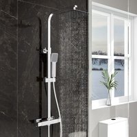 Sky Bathroom - Exposed Square Thermostatic Mixer Shower Set With Shower Head and Handheld