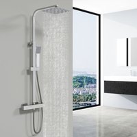 Sky Bathroom - Square Thermostatic Mixer Shower With Shower Head and Handheld