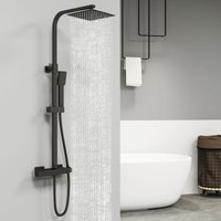 Sky Bathroom - Thermostatic Mixer Shower Set Square Twin Head Exposed Valve